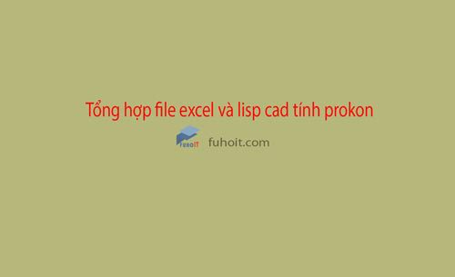 tổng hợp file excel và lisp cad tính toán prokon fuhoit